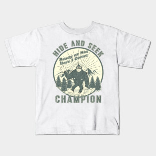 Vintage Worn Bigfoot Hide and Seek Champion Kids T-Shirt