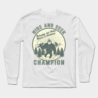 Vintage Worn Bigfoot Hide and Seek Champion Long Sleeve T-Shirt