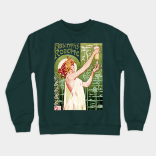 Vintage absinthe poster Crewneck Sweatshirt