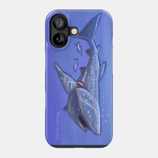 Whale Shark Sketch Phone Case