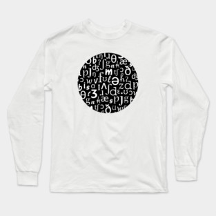 English Phonetic Sounds  Linguistics (Black) Long Sleeve T-Shirt