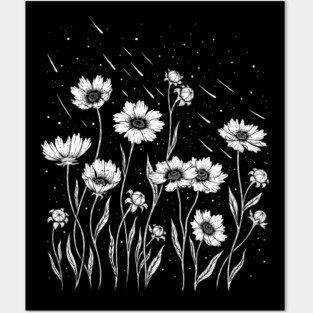 Midnight Golden Wave Posters and Art