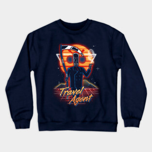 Retro Travel Agent Crewneck Sweatshirt