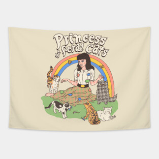 Princess Of Feral Cats Tapestry