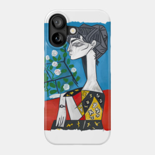 Modern Cubist Woman Portrait Illustration Phone Case