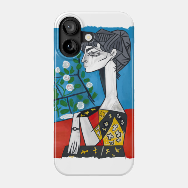 Modern Cubist Woman Portrait Illustration Phone Case by denizko