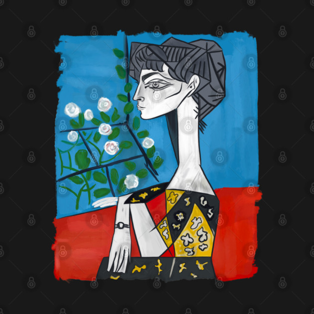 Modern Cubist Woman Portrait Illustration by denizko