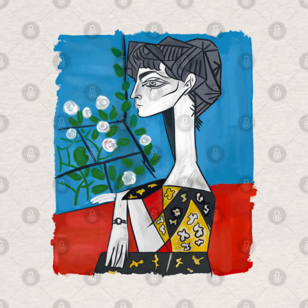 Modern Cubist Woman Portrait Illustration by denizko