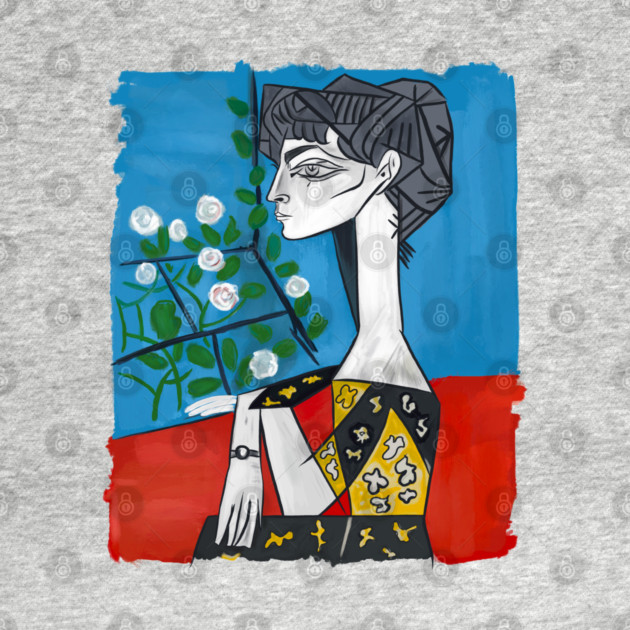 Modern Cubist Woman Portrait Illustration by denizko