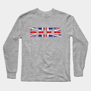 Union Jack (UK) Beer Flag Long Sleeve T-Shirt