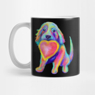 Soft Pastel Lovable Rainbow Pup Mug