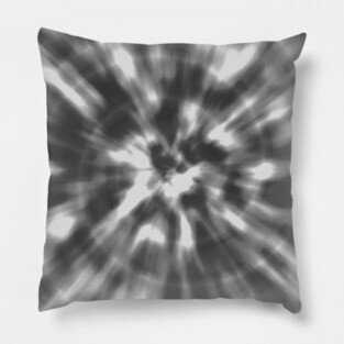 Black and White Tie Dye - Aesthetic Pillow