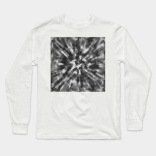 Black and White Tie Dye - Aesthetic Long Sleeve T-Shirt