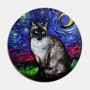 Siamese Night Pin
