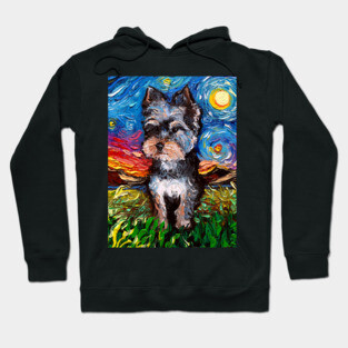 Yorkie Night 2 full image Hoodie