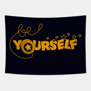 Be Yourself Fun Yoyo-Inspired Motivational Quote Tapestry