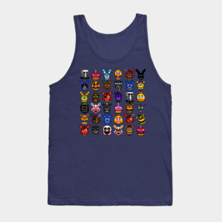 FNAF pixel art collage Tank Top