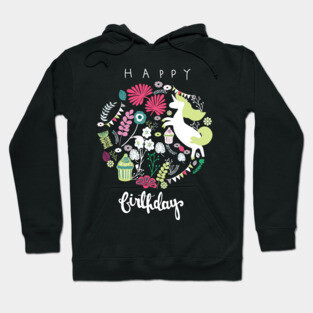 Unicorn Happy Birthday Hoodie