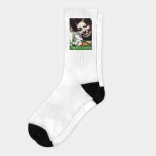 Sophia Loren Collage Portrait Socks