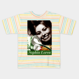 Sophia Loren Collage Portrait Kids T-Shirt