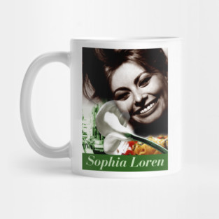 Sophia Loren Collage Portrait Mug