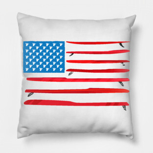 USA Stand-Up paddleboard Surf Shaka Flag Pillow