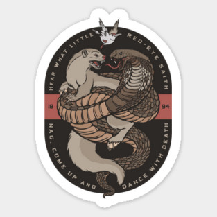 Rikki tikki tavi Mongoose Cobra The Jungle Book Sticker