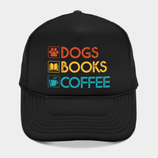 Dogs Books Coffee Gift Dog Lovers Coffee Lovers Books Gift Hat