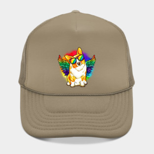 Funny Corgi Dog Rainbow Pride Hat