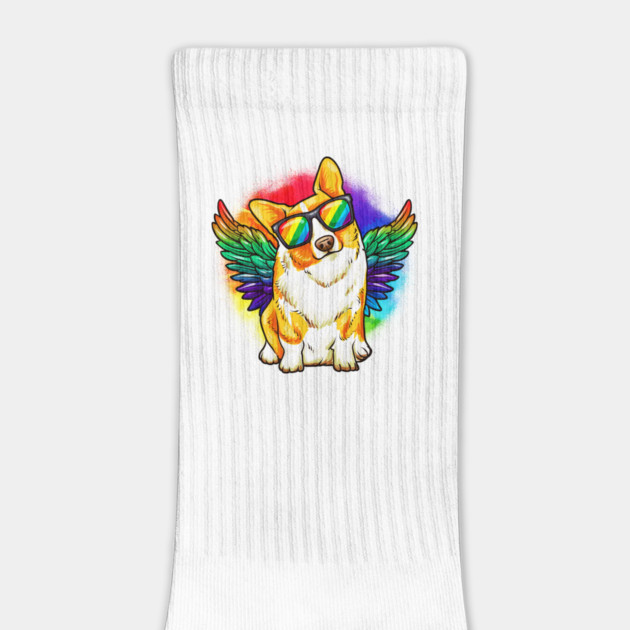 Funny Corgi Dog Rainbow Pride by creative