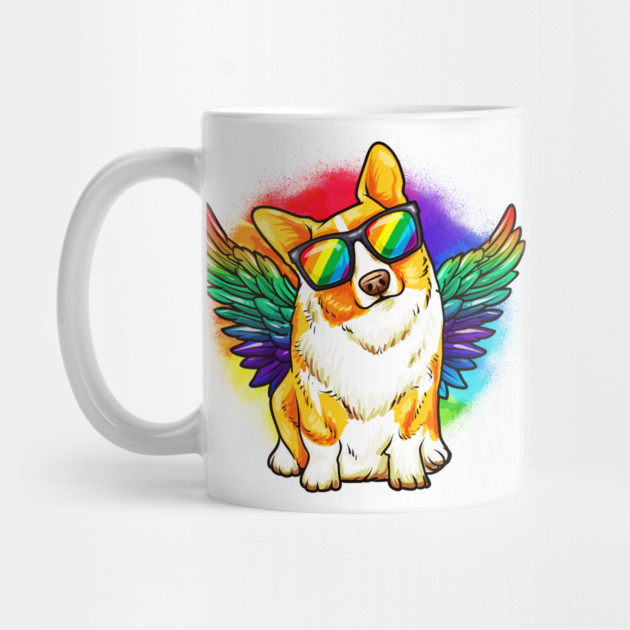 Funny Corgi Dog Rainbow Pride by creative