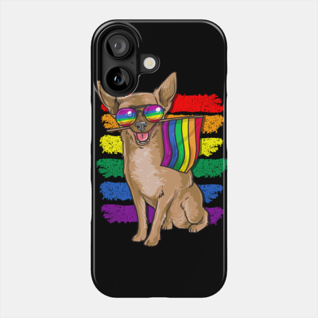 Funny Chihuahua Rainbow Pride Phone Case by creative