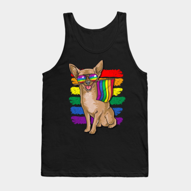 Funny Chihuahua Rainbow Pride Tank Top by creative