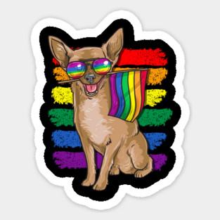 Funny Chihuahua Rainbow Pride Magnet