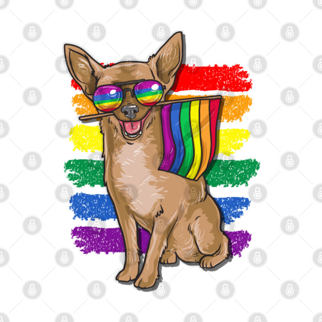 Funny Chihuahua Rainbow Pride by creative