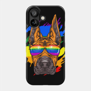 Funny Great Dane Dog Rainbow Pride Phone Case