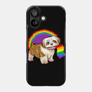 Funny Shih Tzu Dog Rainbow Pride Phone Case