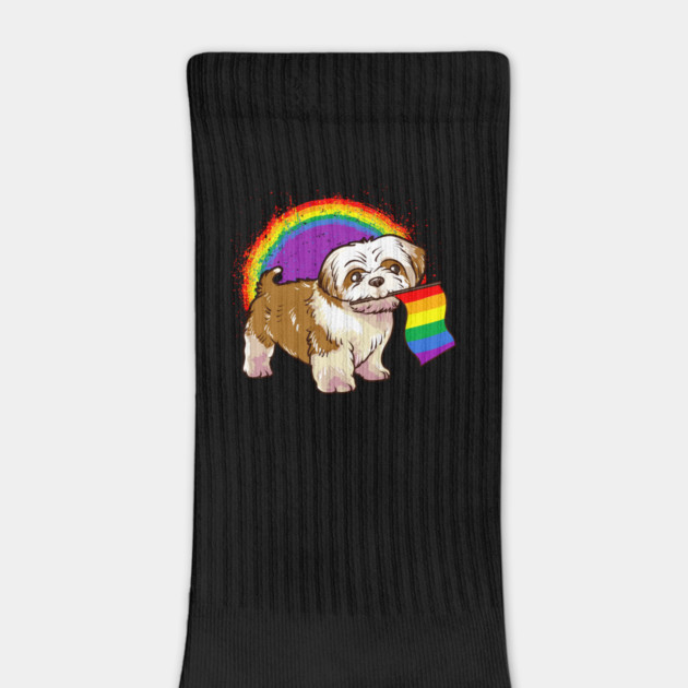 Funny Shih Tzu Dog Rainbow Pride by creative