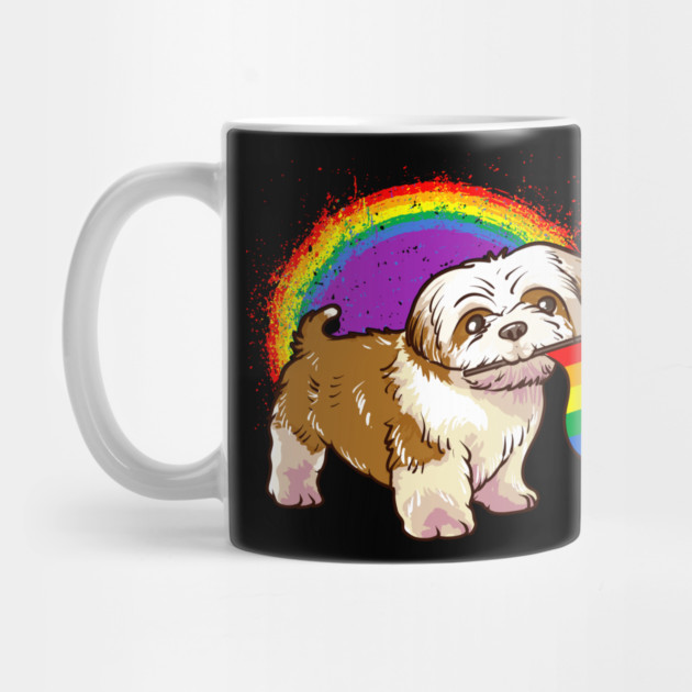 Funny Shih Tzu Dog Rainbow Pride by creative