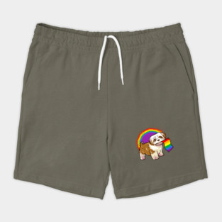 Funny Shih Tzu Dog Rainbow Pride Shorts