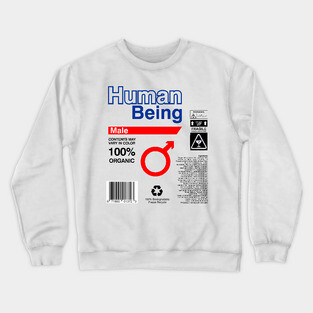 Human Being Label Ingredients - male Crewneck Sweatshirt