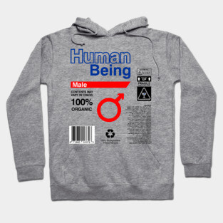 Human Being Label Ingredients - male Hoodie