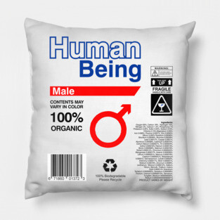 Human Being Label Ingredients - male Pillow