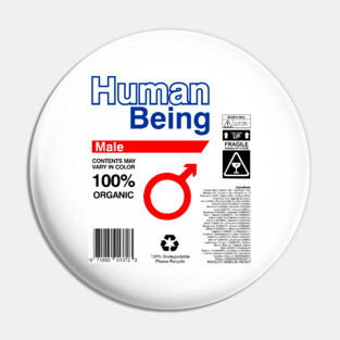 Human Being Label Ingredients - male Pin