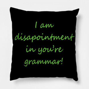 I Am Disapointment in You're Grammar Pillow