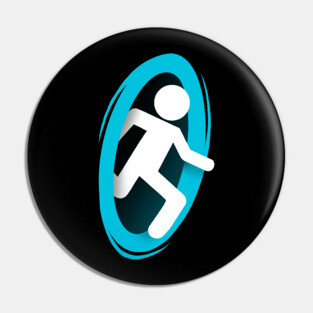 Blue Portal front and back - Video Game Pin
