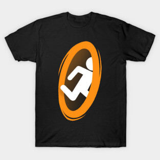 Orange portal - Back and Front - Video Game T-Shirt
