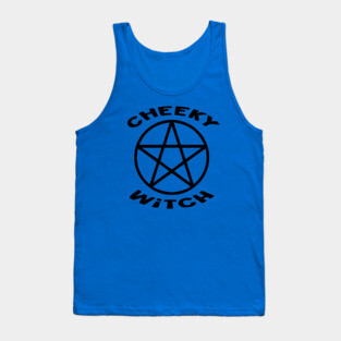 Cheeky Witch® Pentacle with Flying Witch Back Print Tank Top