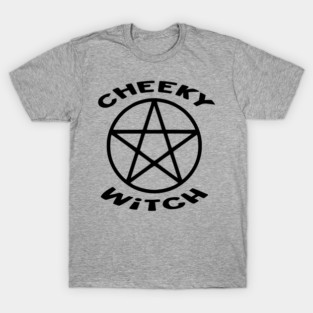 Cheeky Witch® Pentacle with Flying Witch Back Print T-Shirt
