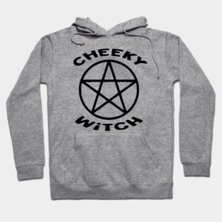 Cheeky Witch® Pentacle with Flying Witch Back Print Hoodie